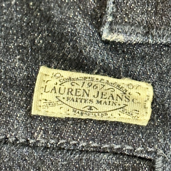 LRL Lauren Jeans Co Ralph Lauren Womens Sz 6 Denim Jean Skirt Dark Blue, Buttons - Picture 5 of 12